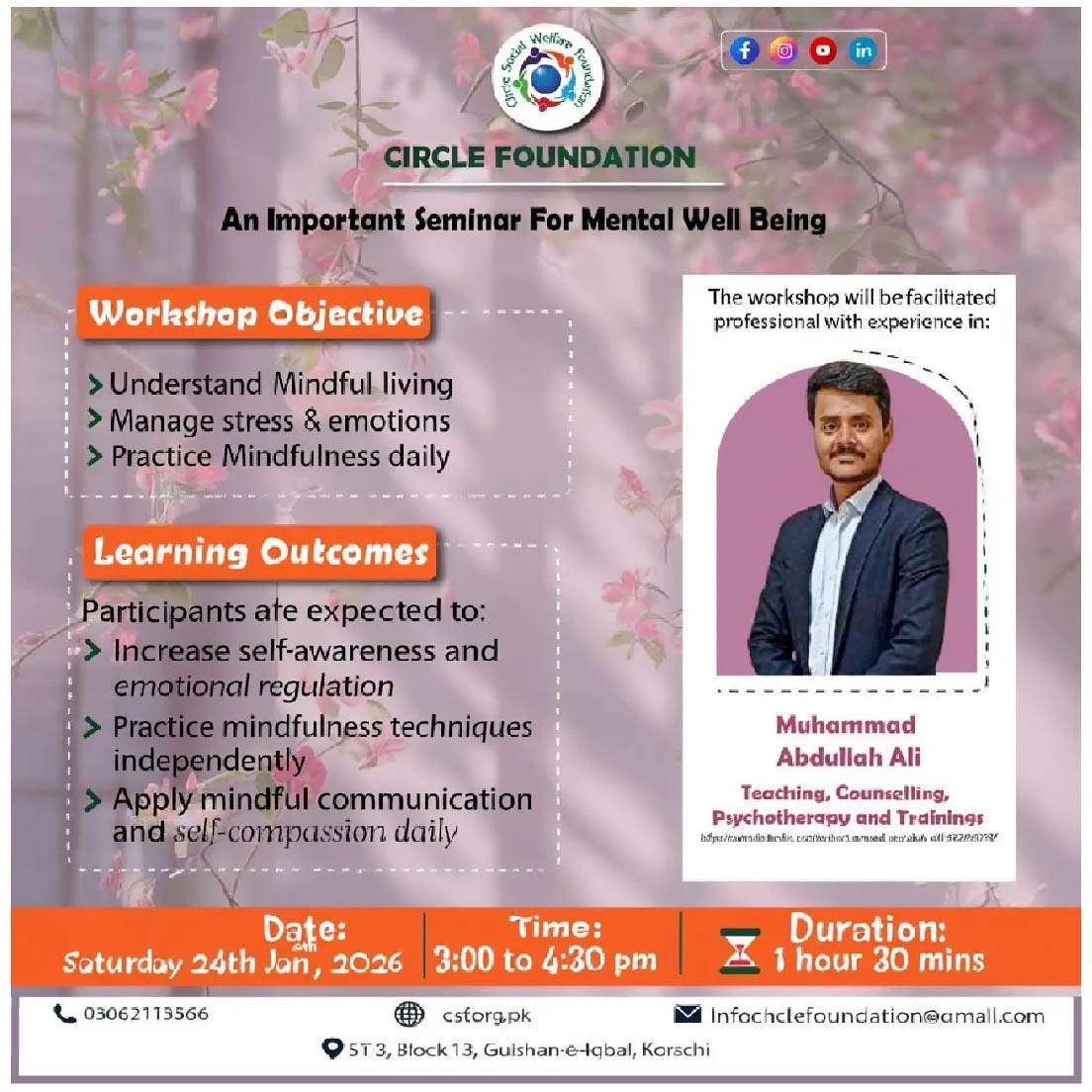 Seminar For Mental Well Being At CSF