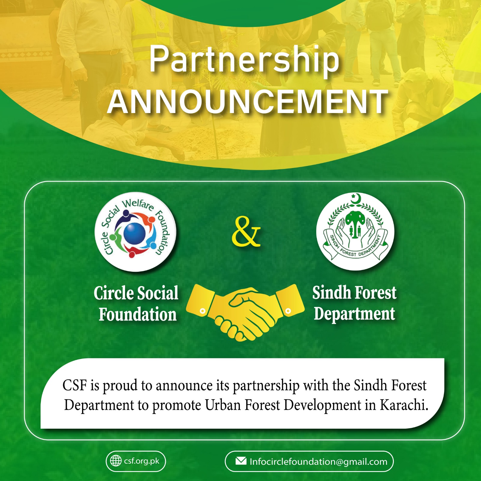 Circle Social Welfare Foundation event photo showing participants and volunteers engaged in community activities and interaction at a CSF program in Karachi